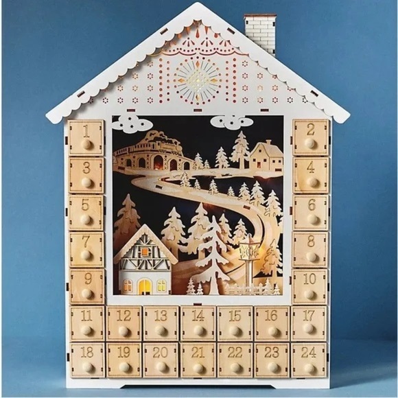 NWT ANTHROPOLOGIE Hans Village Advent Calendar - Picture 1 of 6